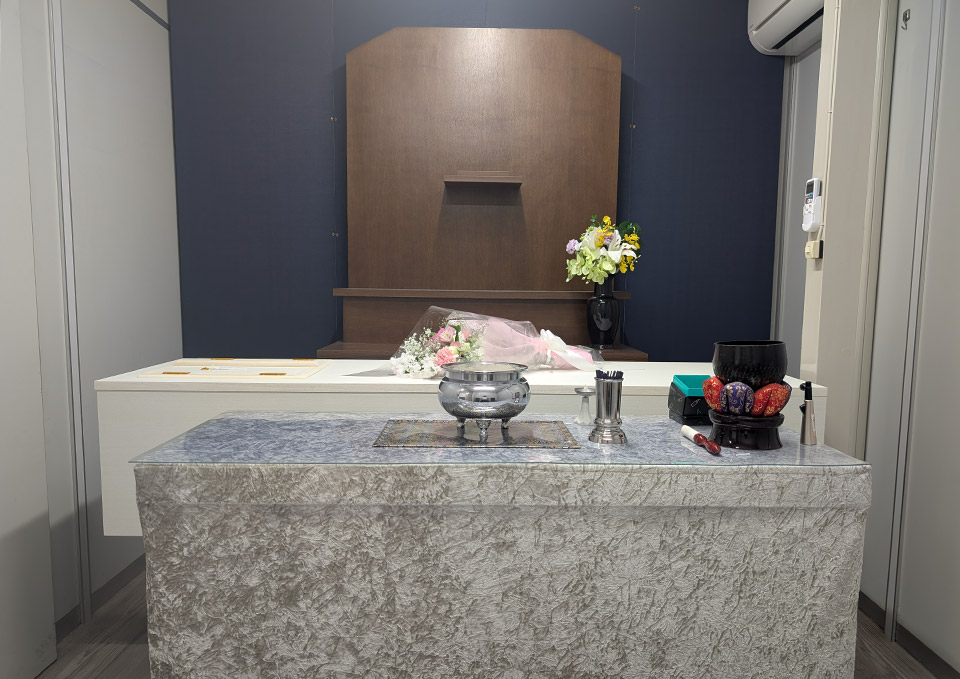 朝霞市にあるアトラスファミリーホールの安置施設